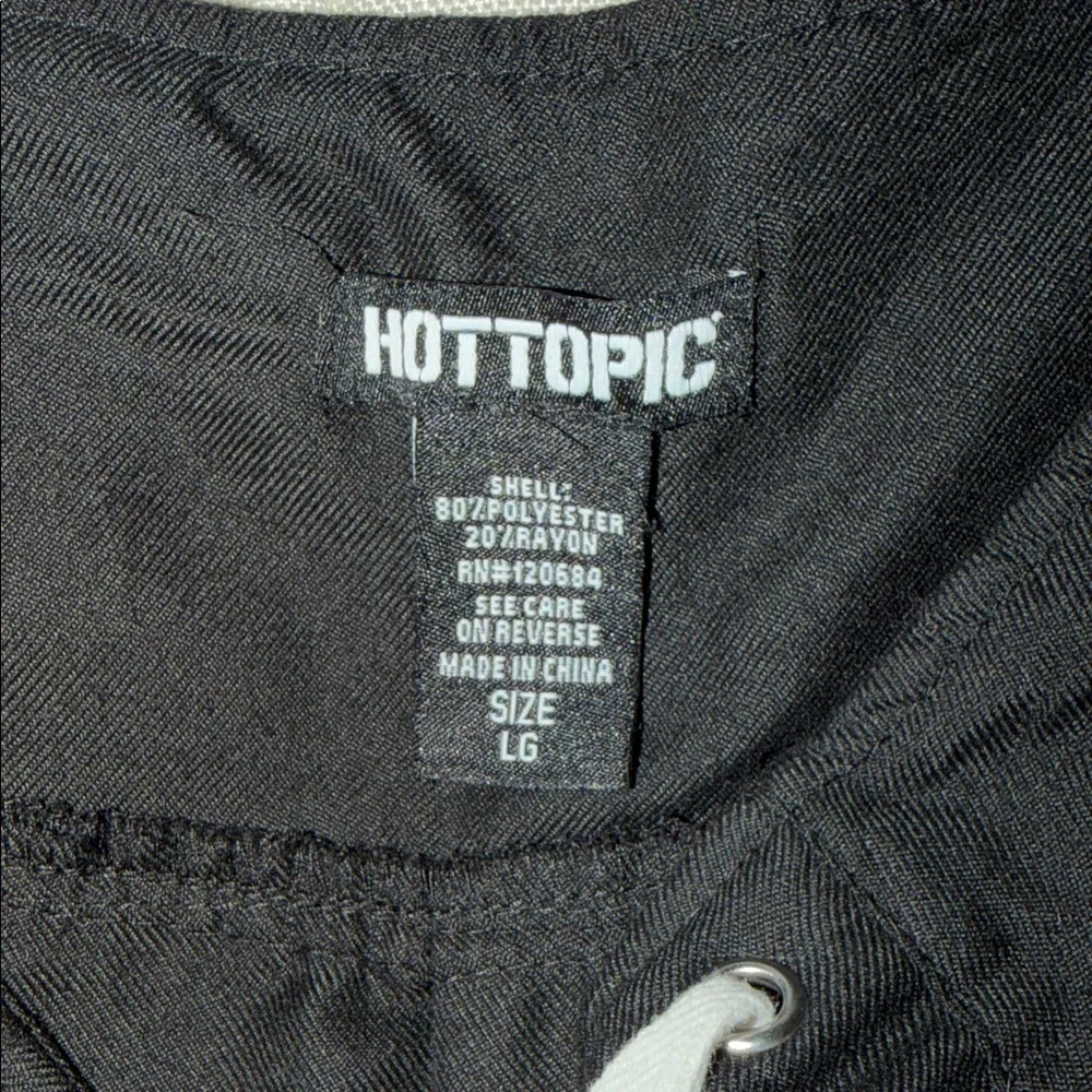 Hot Topic Black Lace Up Corset Mini Skater Skirt White Trim Y2K Alt Goth L